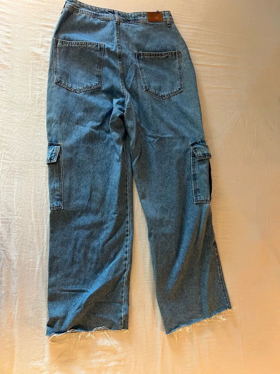calça cargo jeans clara tamanho 40 - Foto 2