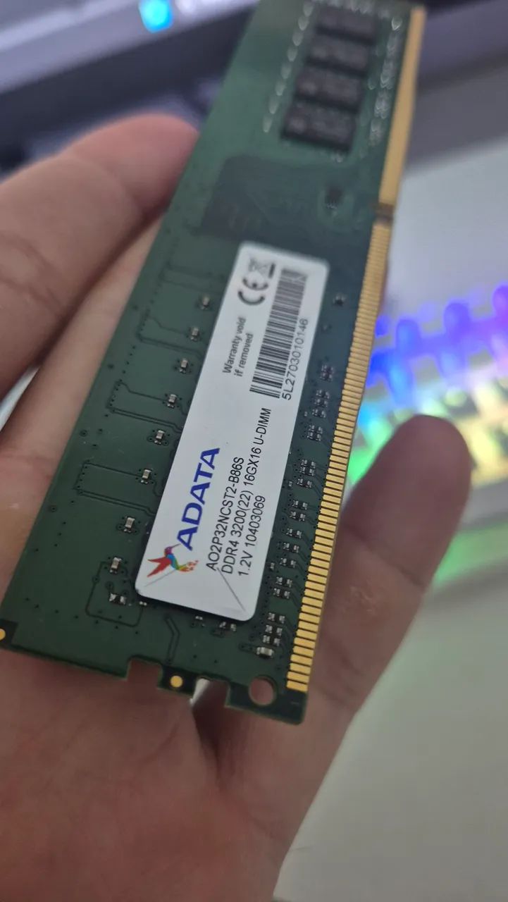 Memória Ram Adata 16gb ddr4 3200 Mhz - Envio Olxpay - Foto 2