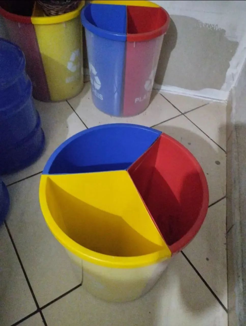 Lixeira Mix c/ 3 Divisórias 30lt