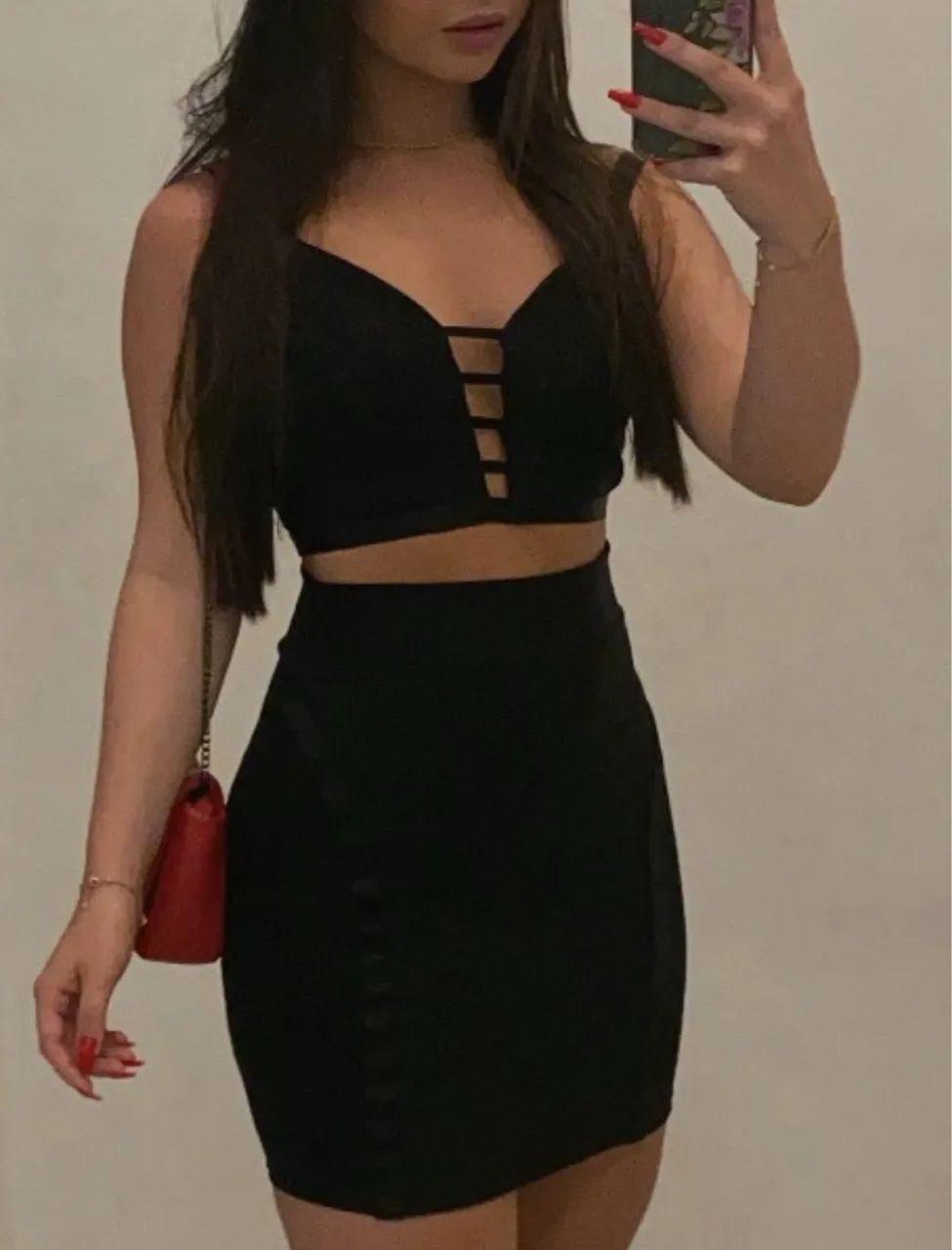 conjunto saia e cropped preto  - Foto 2