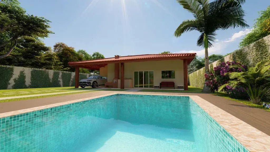 Chácara na planta com piscina e 3 dormitórios