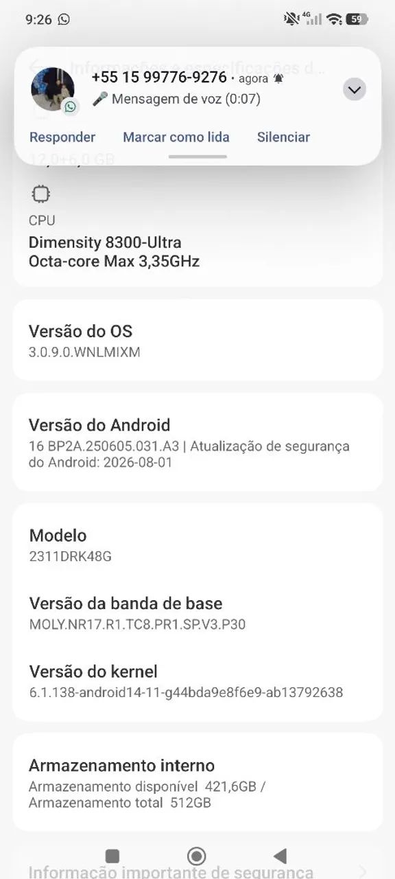 Vende-se poco x6 pro 512 de memória e 12 de ram  - Foto 5