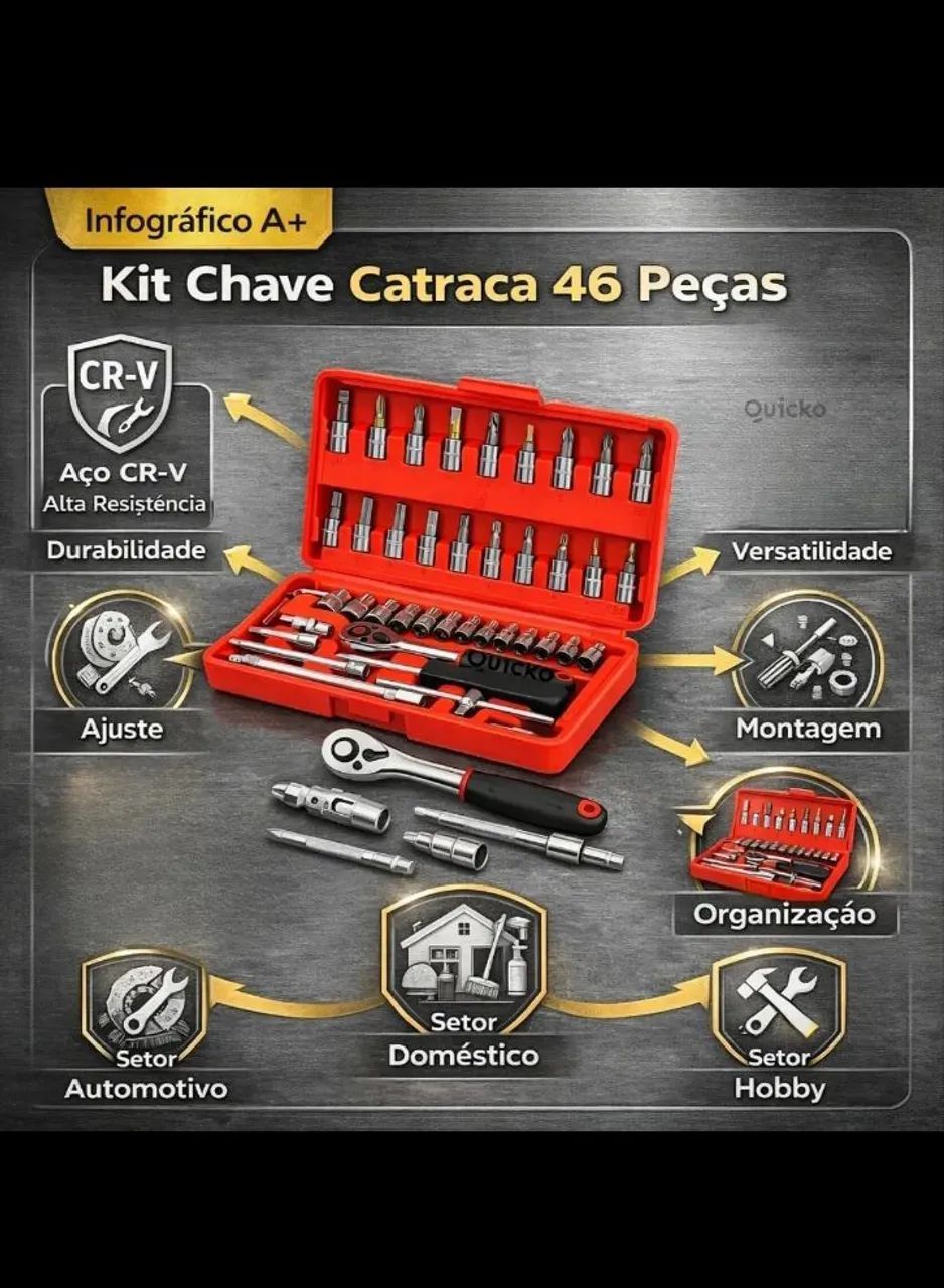 Ferramenta 46 peças  - Foto 3