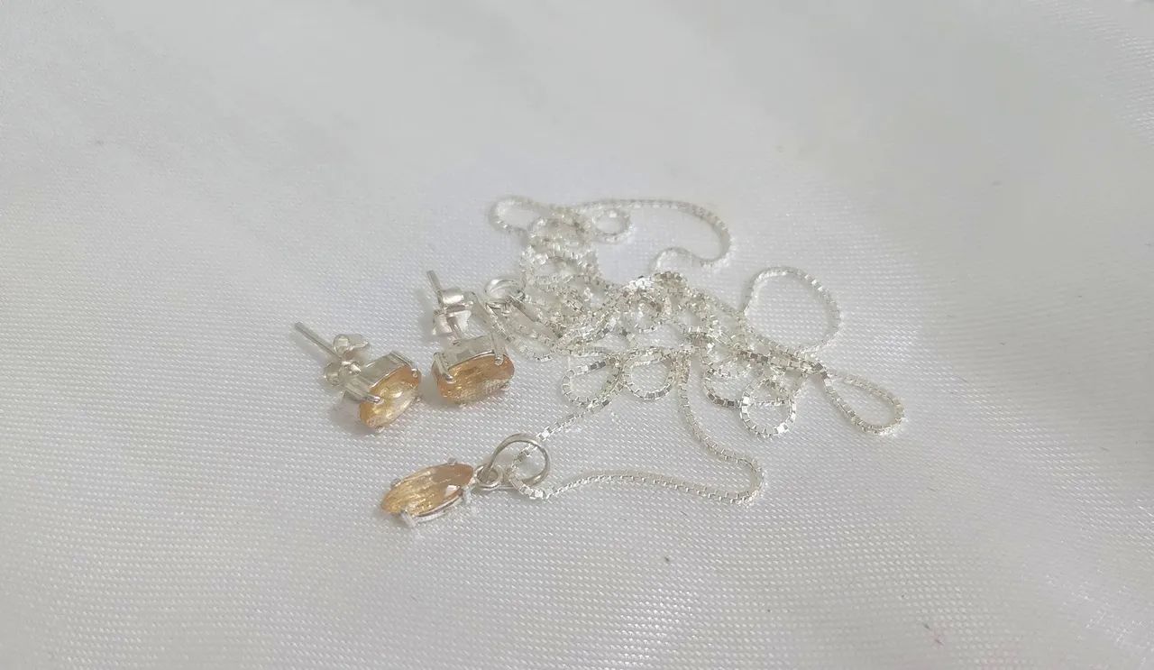 Conjunto Prata Topázio Imperial