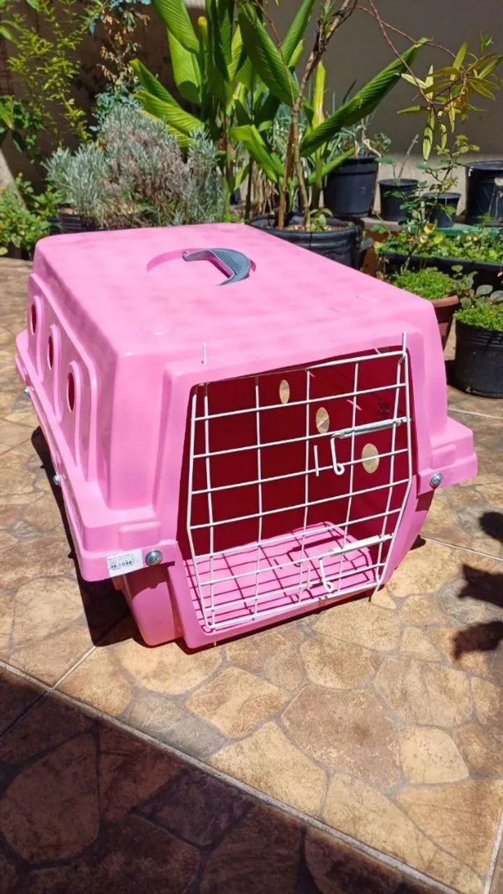 Caixa de transporte ideal dog ct02 rosa