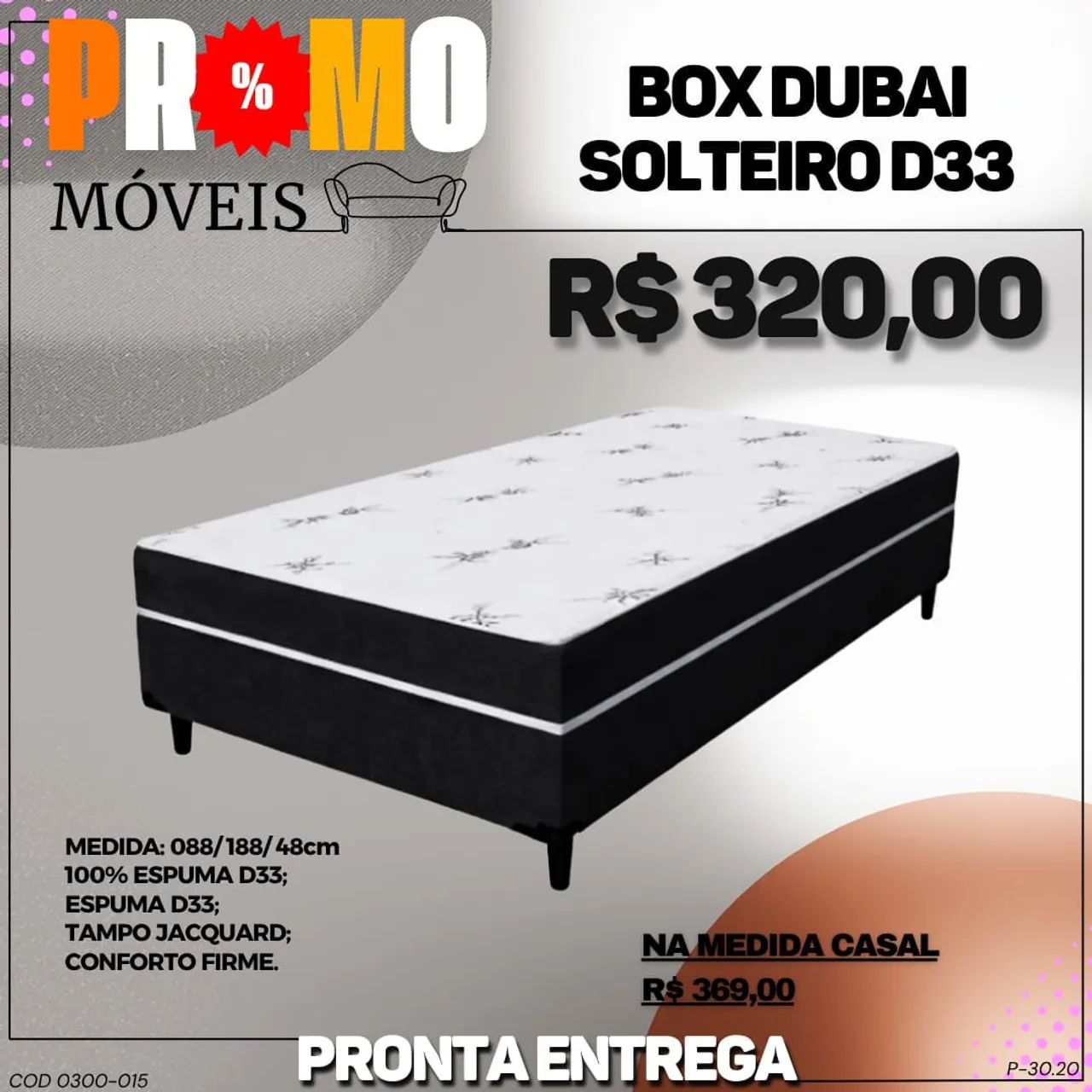 CAMA BOX SOLTEIRO D33 - DIRETO DE FÁBRICA 