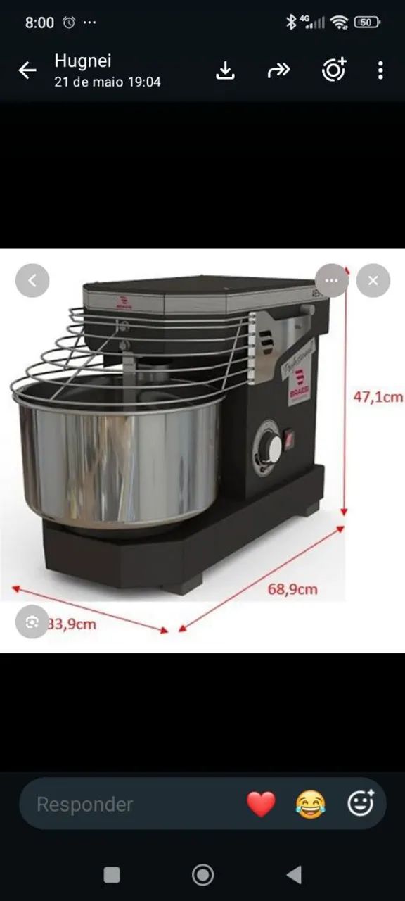 A Amassadeira Espiral 5kg Braesi 