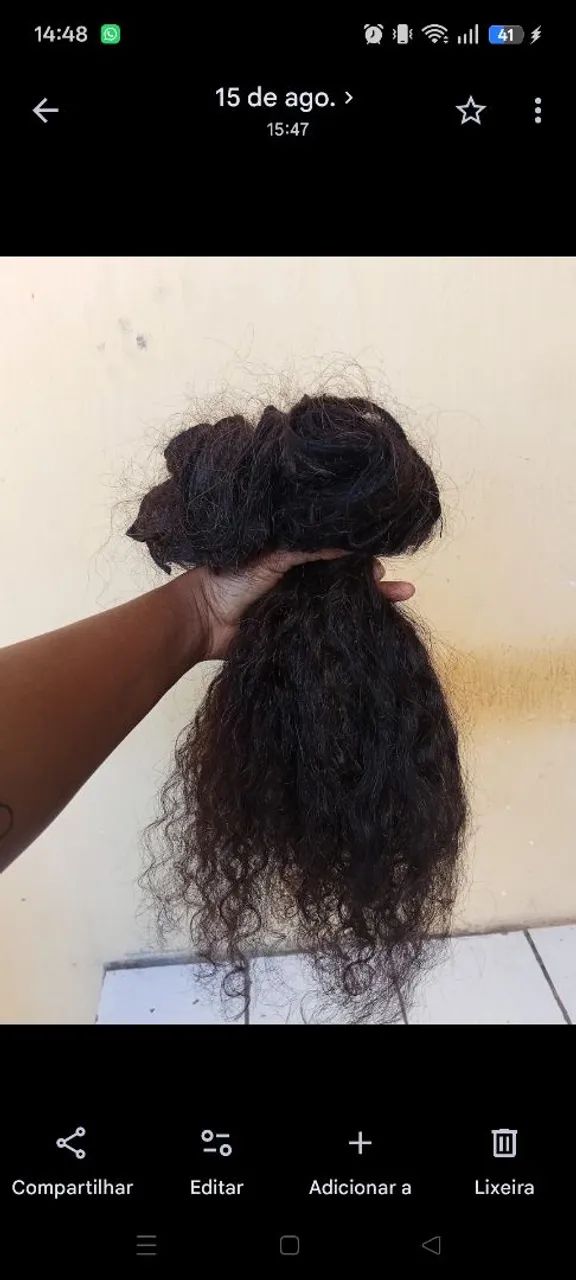 Cabelo humano 45 cm na tela - Foto 3