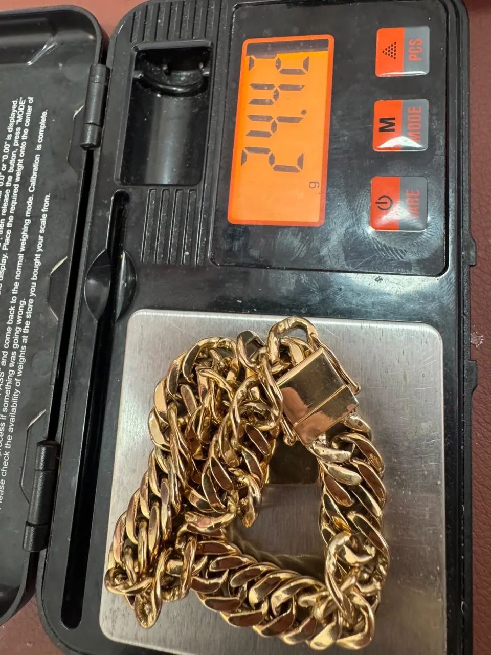 Pulseira Groumet de ouro 18k procedência garantia eterna - Foto 4
