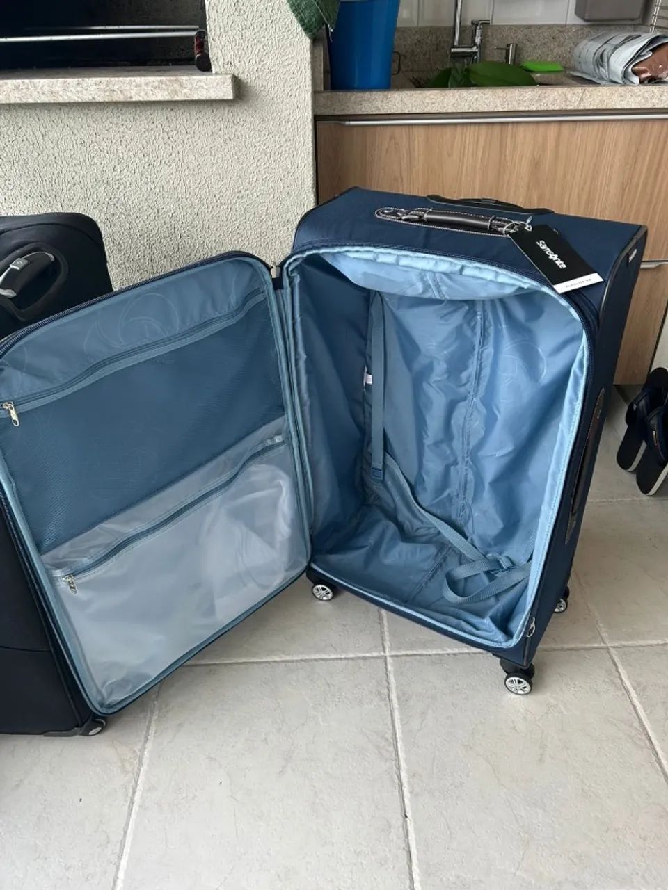 Mala Grande Samsonite Azul 32 Polegadas - Foto 4