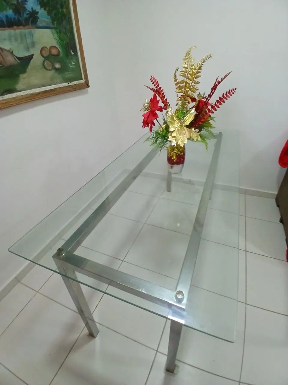 Mesa de Aço Inox e vidro - Foto 4
