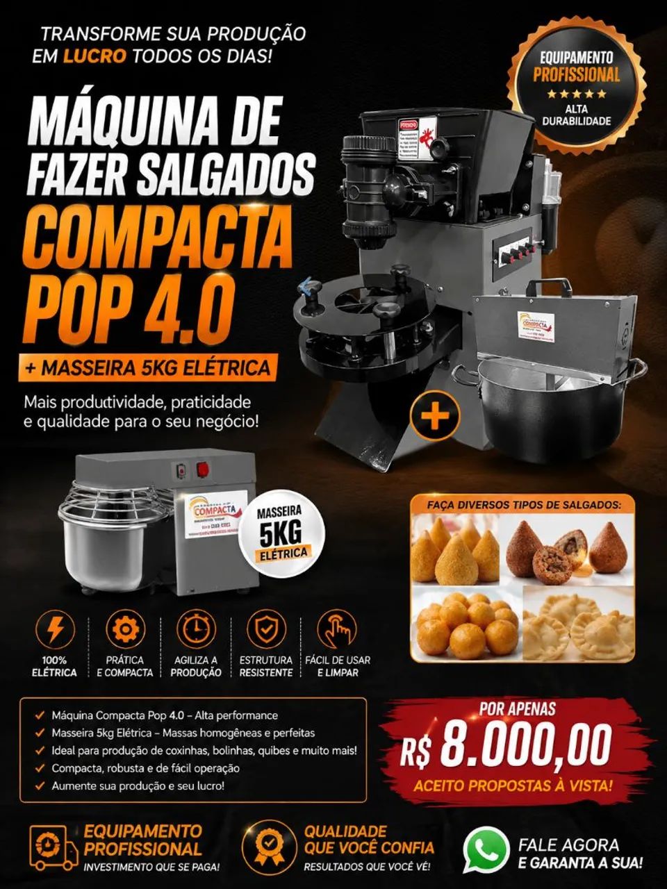 Vendo ou troco máquina de salgados