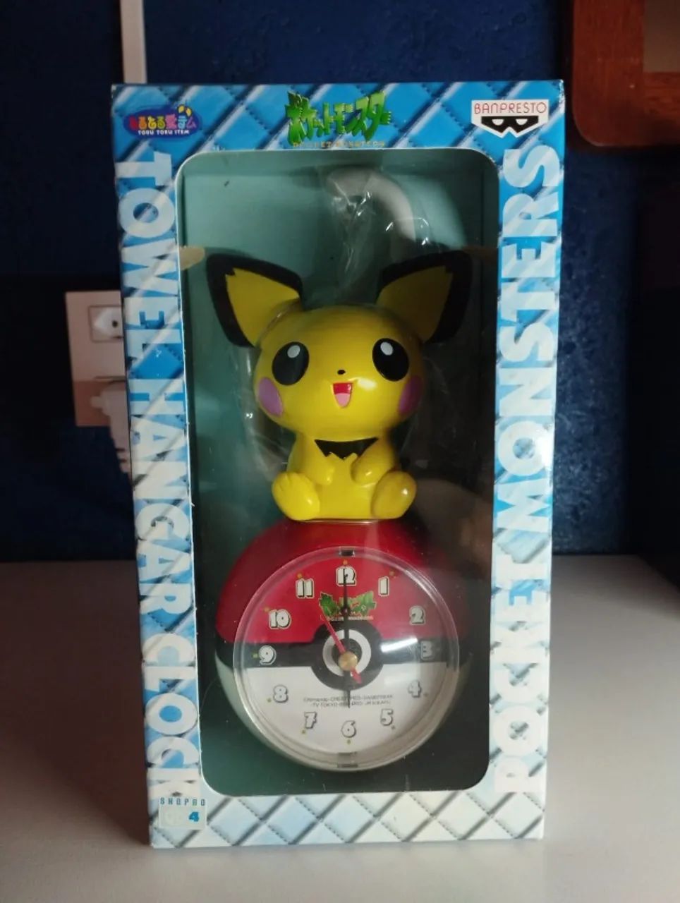 Relógio despertador Pichu japonês BANPRESTO 2001 lacrado