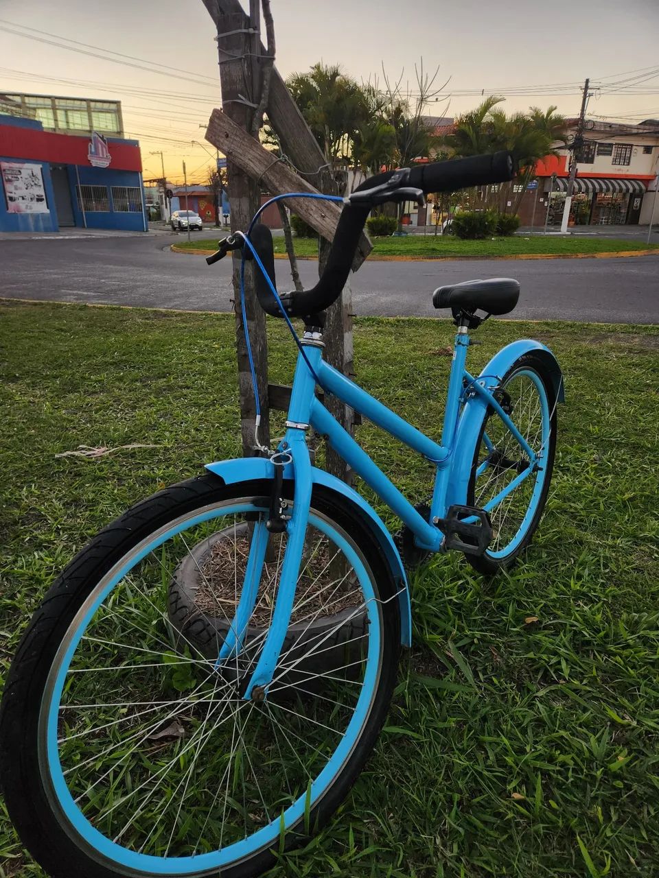 Bicicleta aro 26 linda azul bebê  - Foto 2