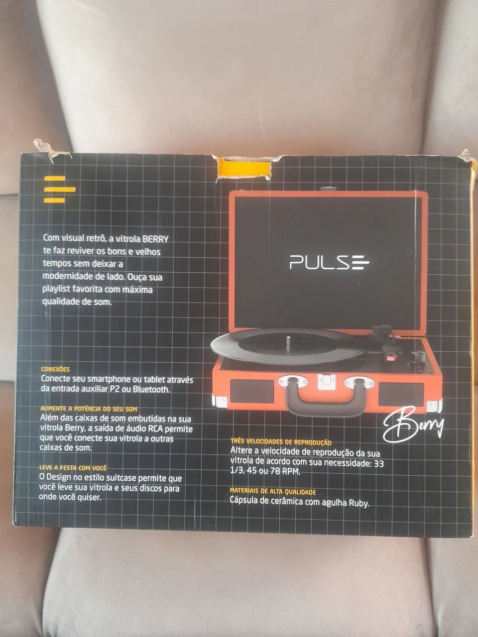 Toca Discos Vitrola Pulse Retrô  - Foto 4