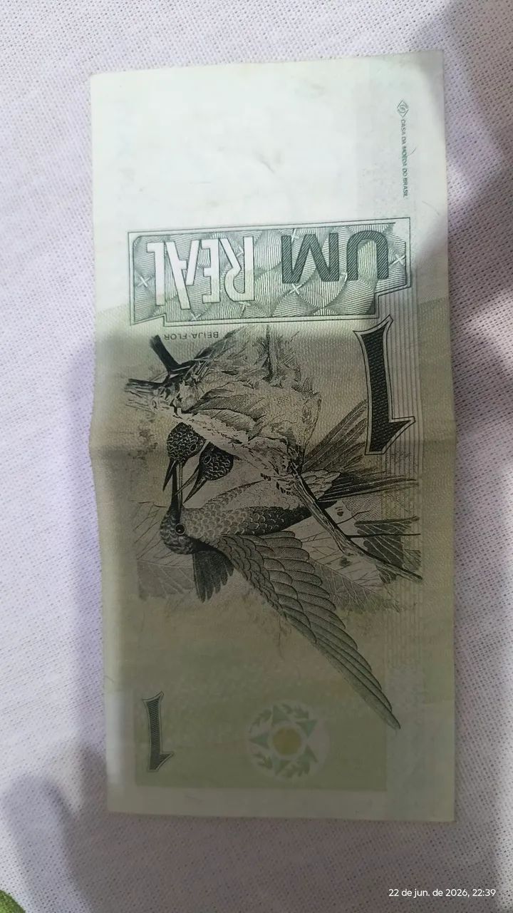 Cédula de R$1,00 bem brasileira  - Foto 2