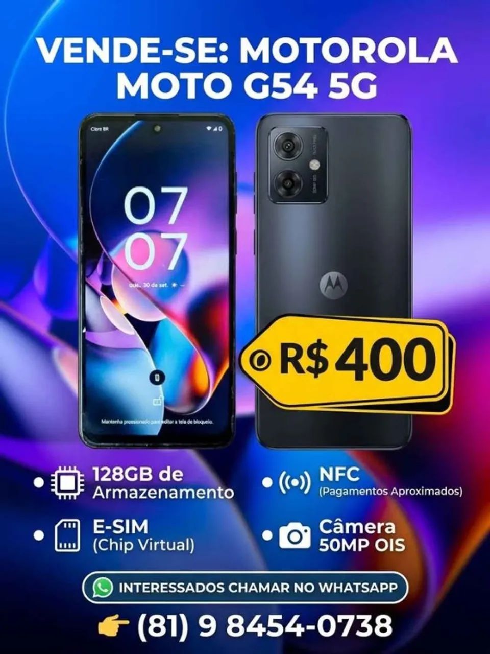 Moto G54 128GB NFC E-SIM