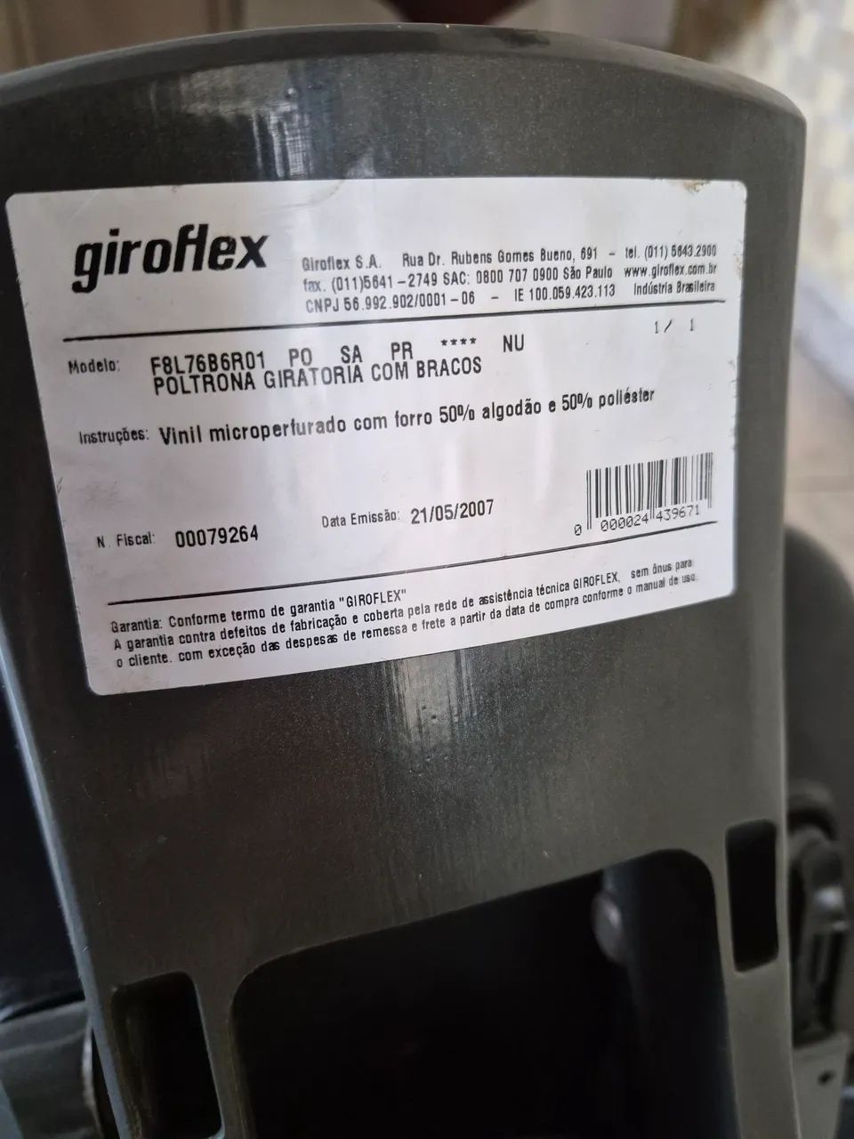 Cadeira Giroflex Candall F8 (perfeito estado) - Foto 4