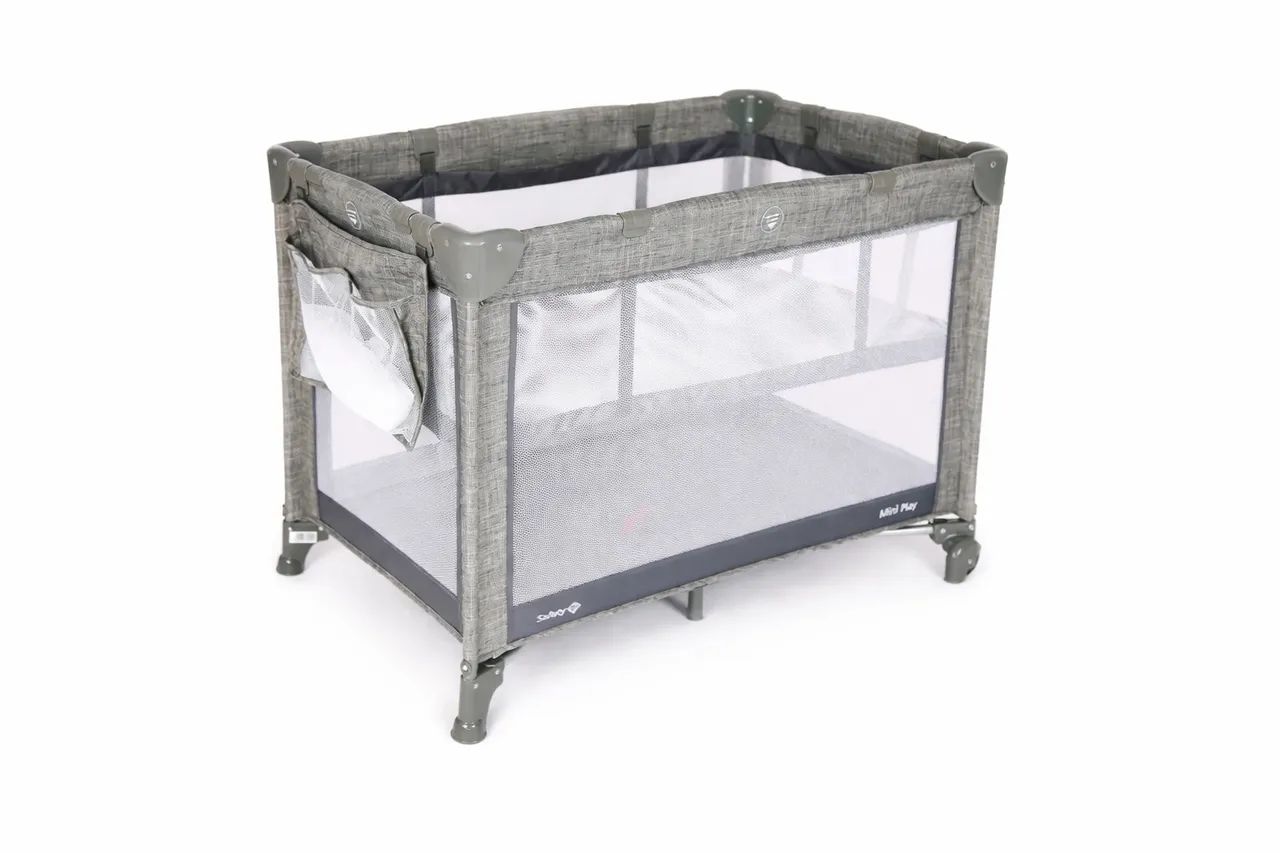 Mini berço Safety cinza 
