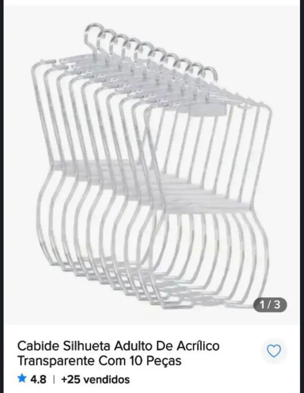 Cabide de acrílico 