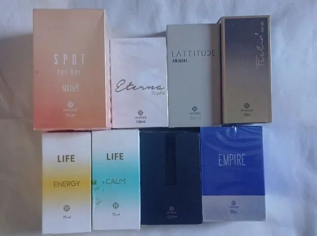 Lote perfume hinode 4 Feminino e 4 masculino