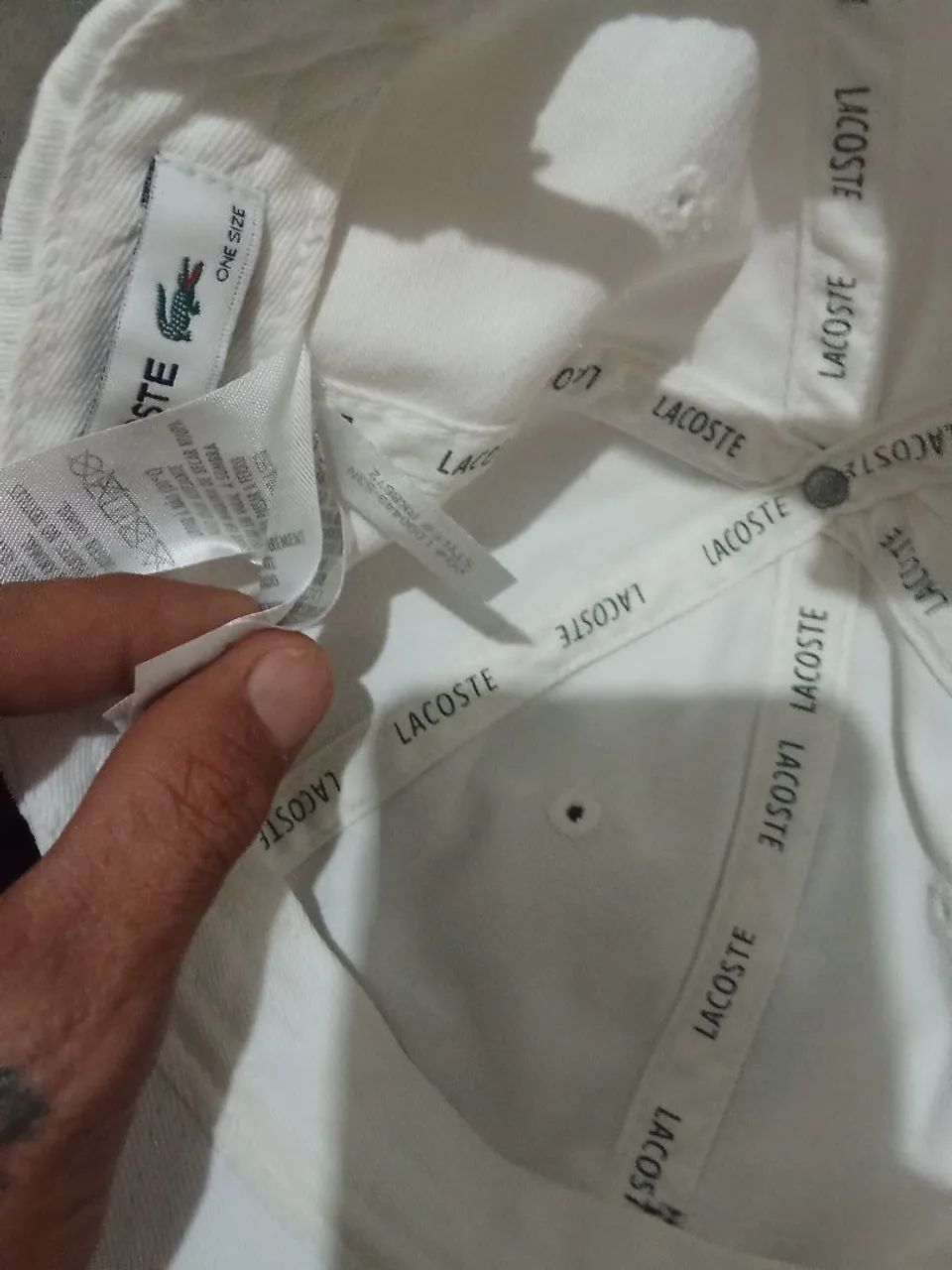 BONÉ LACOSTE ORIGINAL BRANCO 