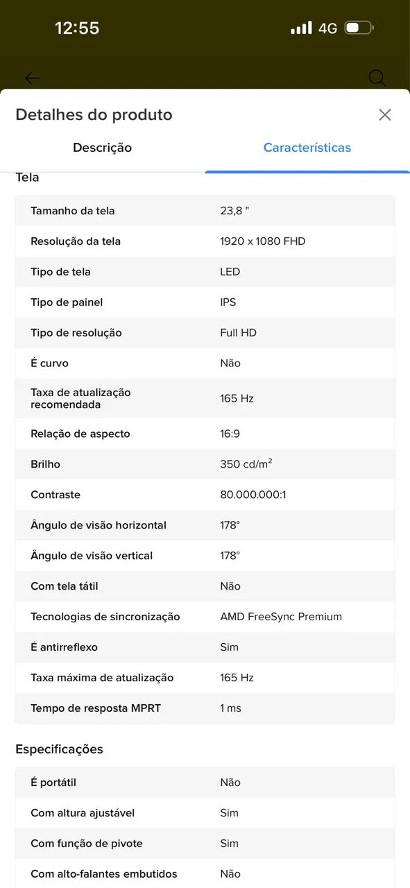 MONITOR GAMER AOC 23,8 165Hz - Foto 4