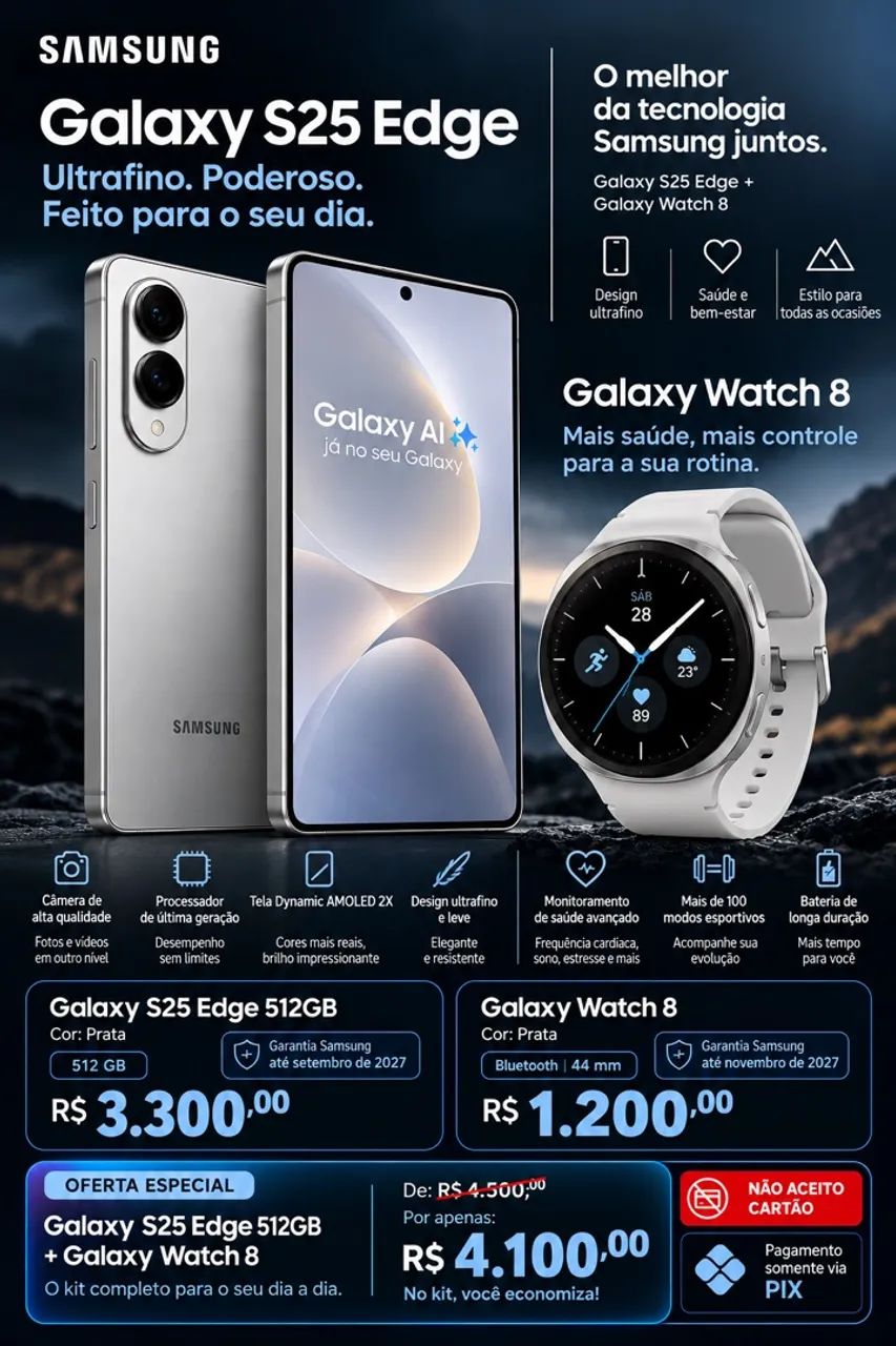 S25 Edge + Galaxy Watch 8 