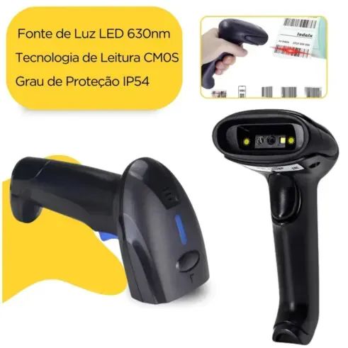 Leitor De Código De Barras Sem Fio Laser Ultra Rápido KP-1018A USB - Foto 3
