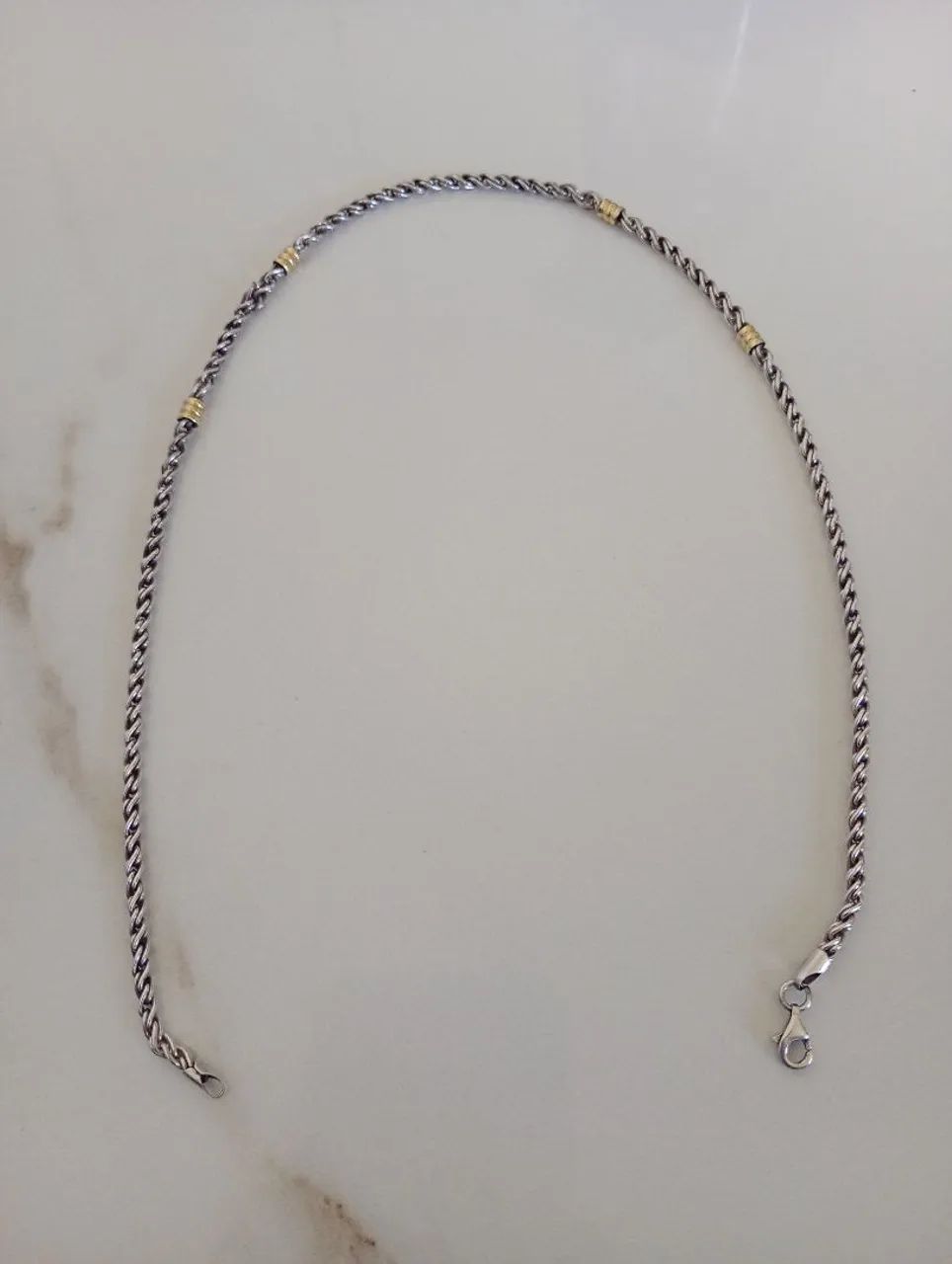 Vendo colar de prata qualidade da prata 925, feminino 