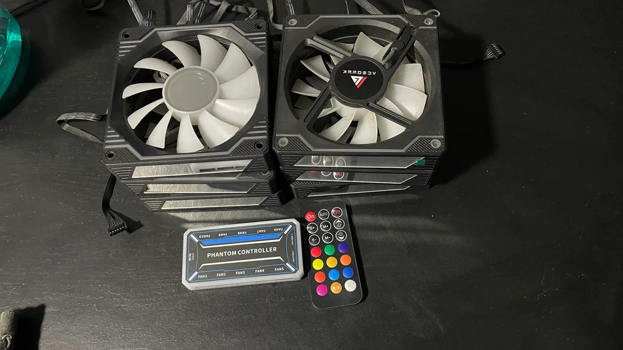 6 ventoinhas(fans)  para gabinete+ controladora e controle - Foto 2