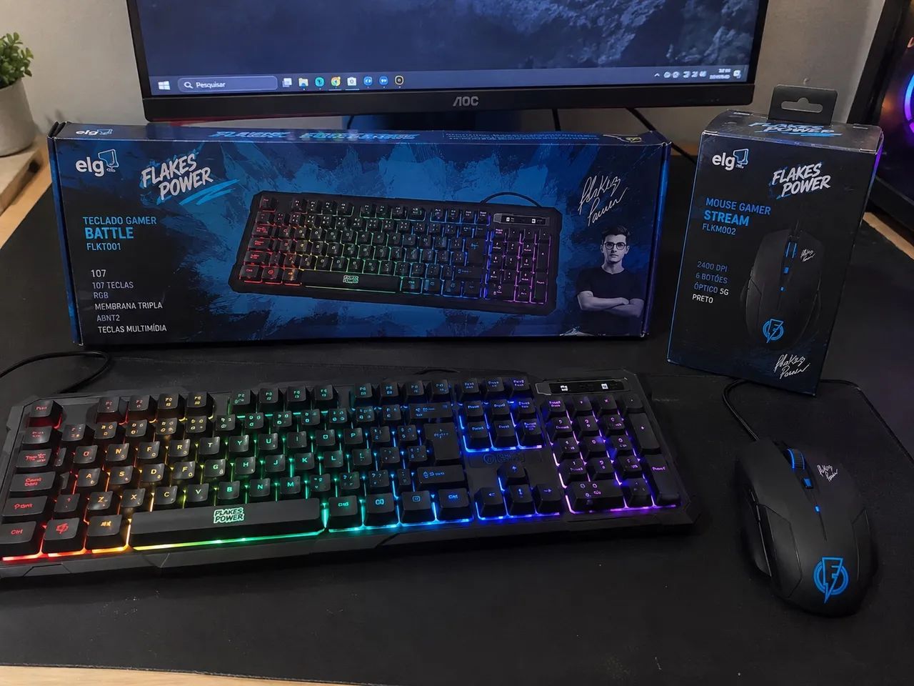 Teclado + mouse gamer ELG Flakes Power - Foto 2