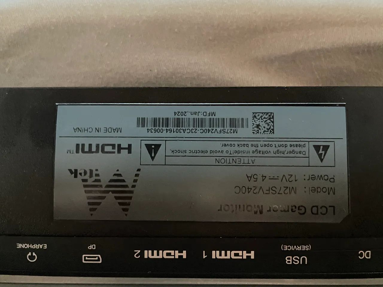 monito mtek 165hz 24? para retirada de peças  - Foto 3