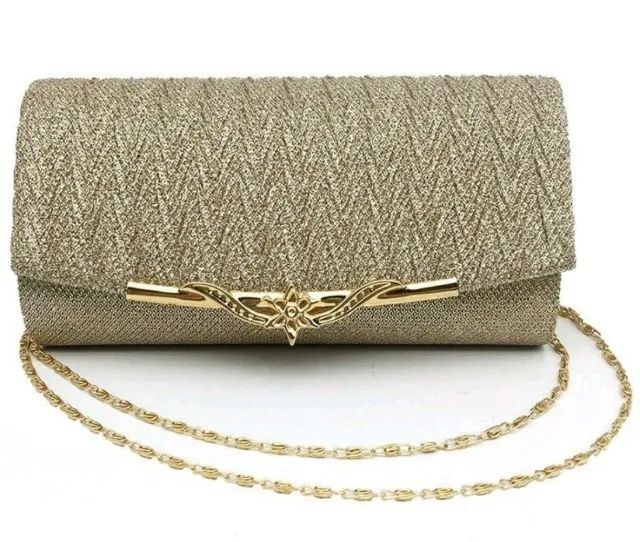 Bolsa Clutch Festa Dourada Nova - Foto 2