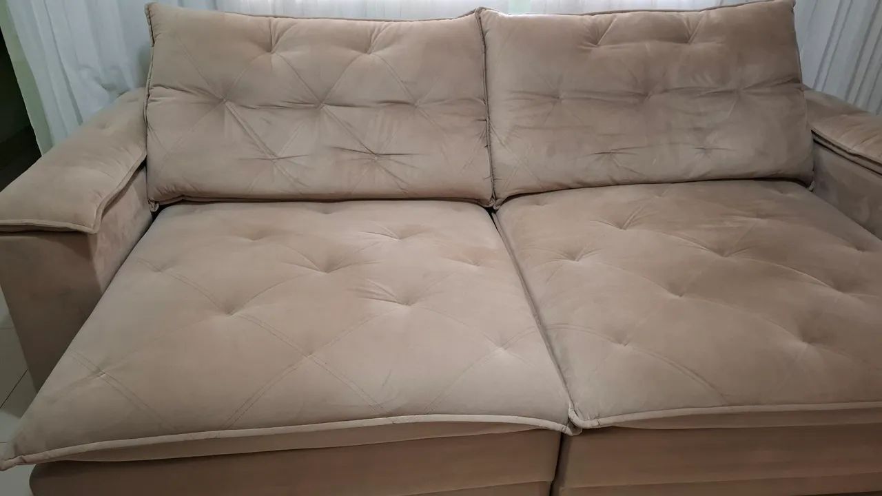 Sofá 2,90 em veludo- usado  - Foto 2