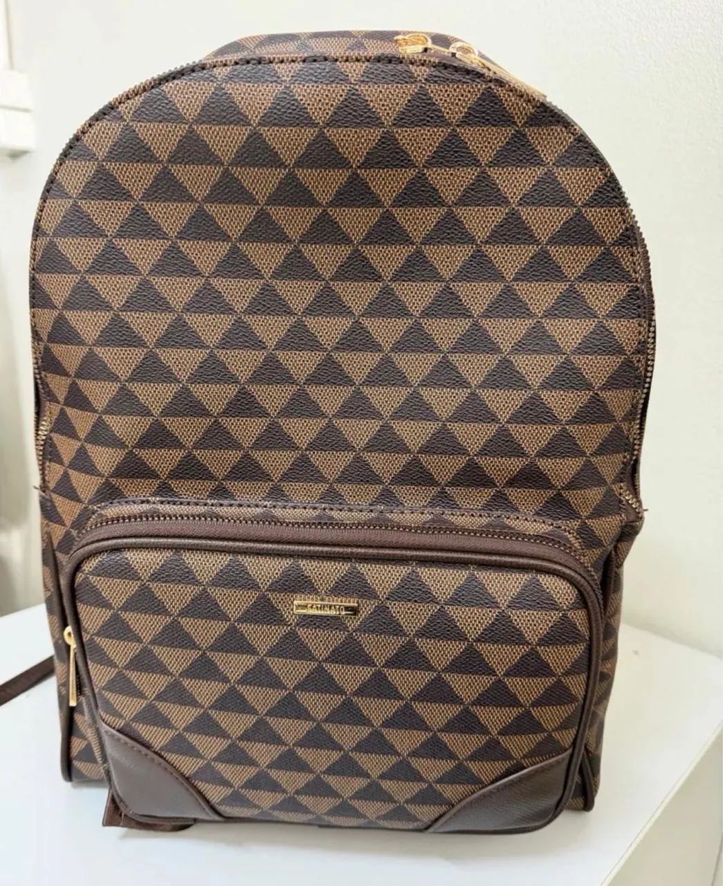 Mochila estampa triângulo  - Foto 4