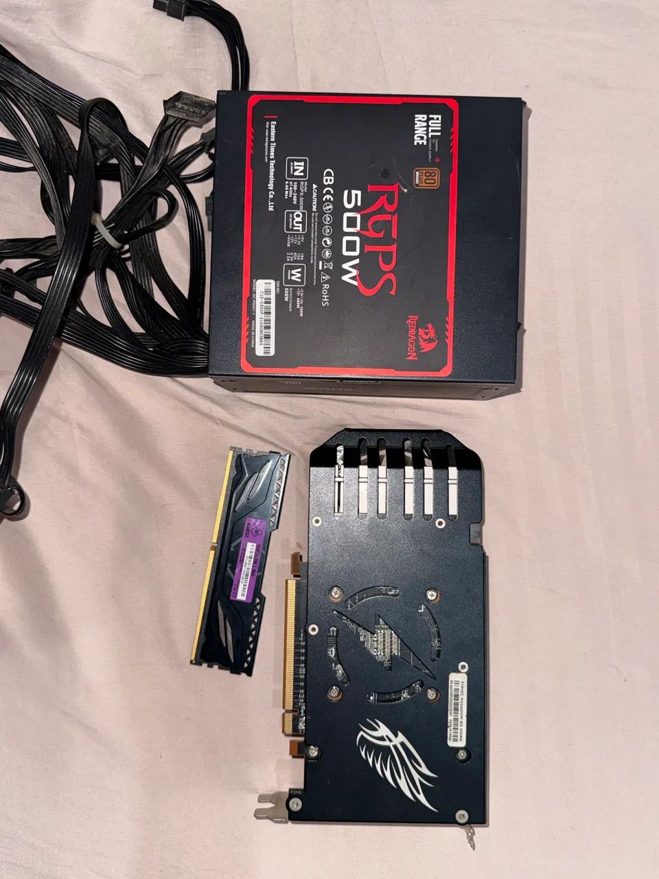 KIT PLACA, MEMÓRIA RAM E FONTE 