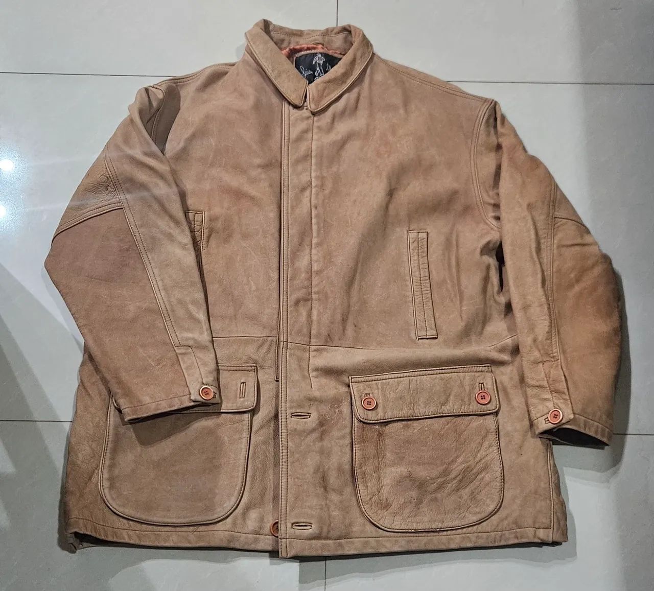 Jaqueta de couro masculina - Foto 2