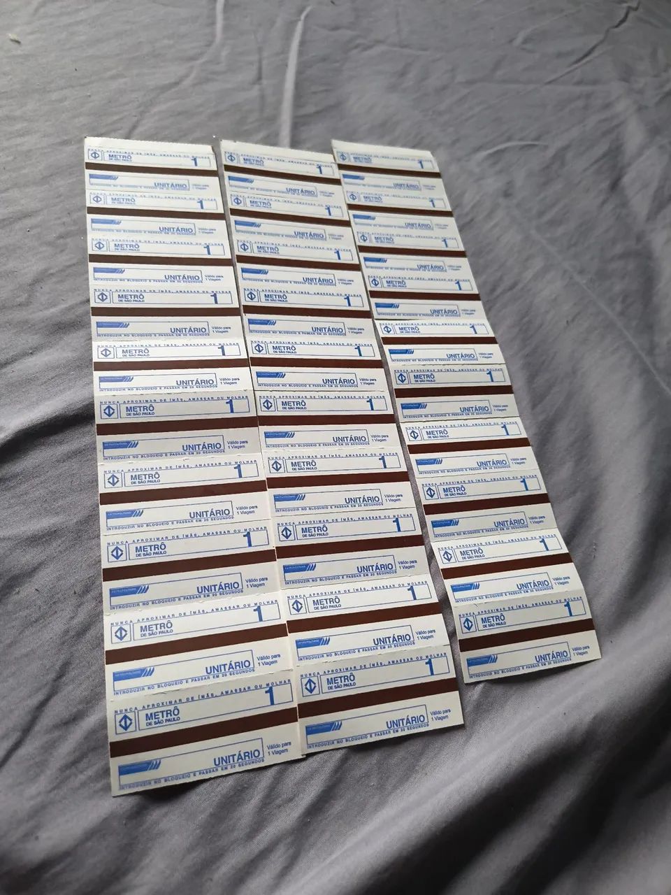 30  bilhetes de metrô 