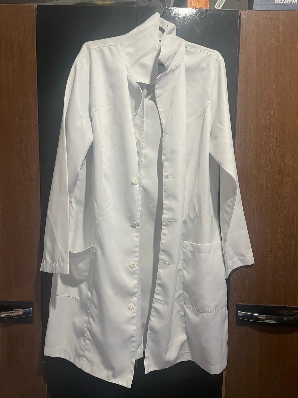 JALECO BRANCO SEM DETALHES TAMANHO G