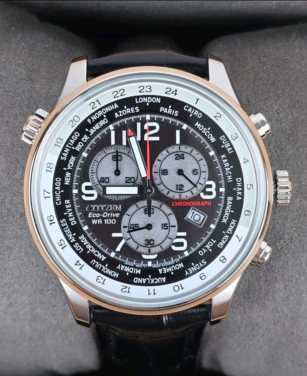 Relógio Citizen Eco-Drive World Timer Novo (Na Caixa) - Original - Foto 2