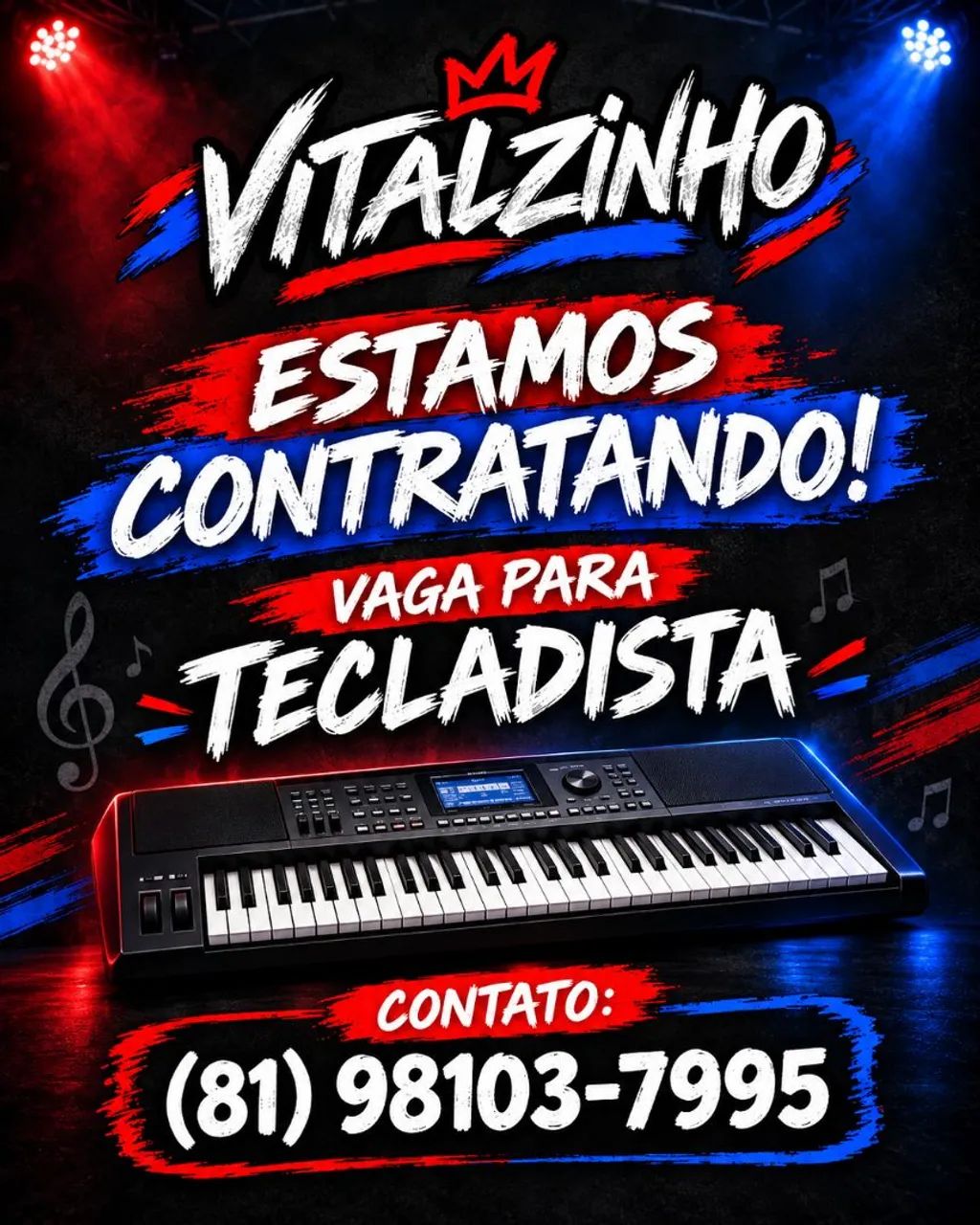VAGA PARA TECLADISTA 