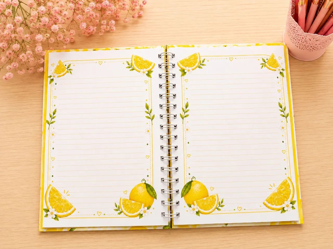 Caderno A5 80 Folhas decoradas - Foto 2
