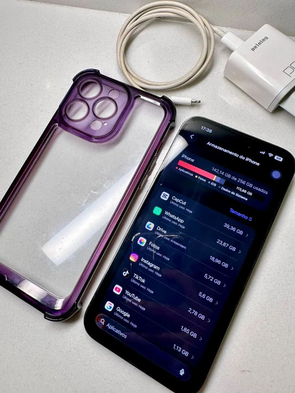 iPhone 14 Pro Max - 256GB Roxo - Celulares e Smartphones - Guará