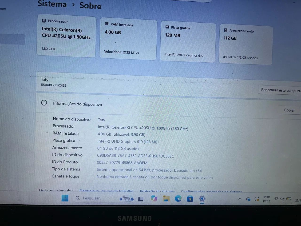 Notebook Samsung Essentials E20 NP350XBE-KDABR - Foto 2