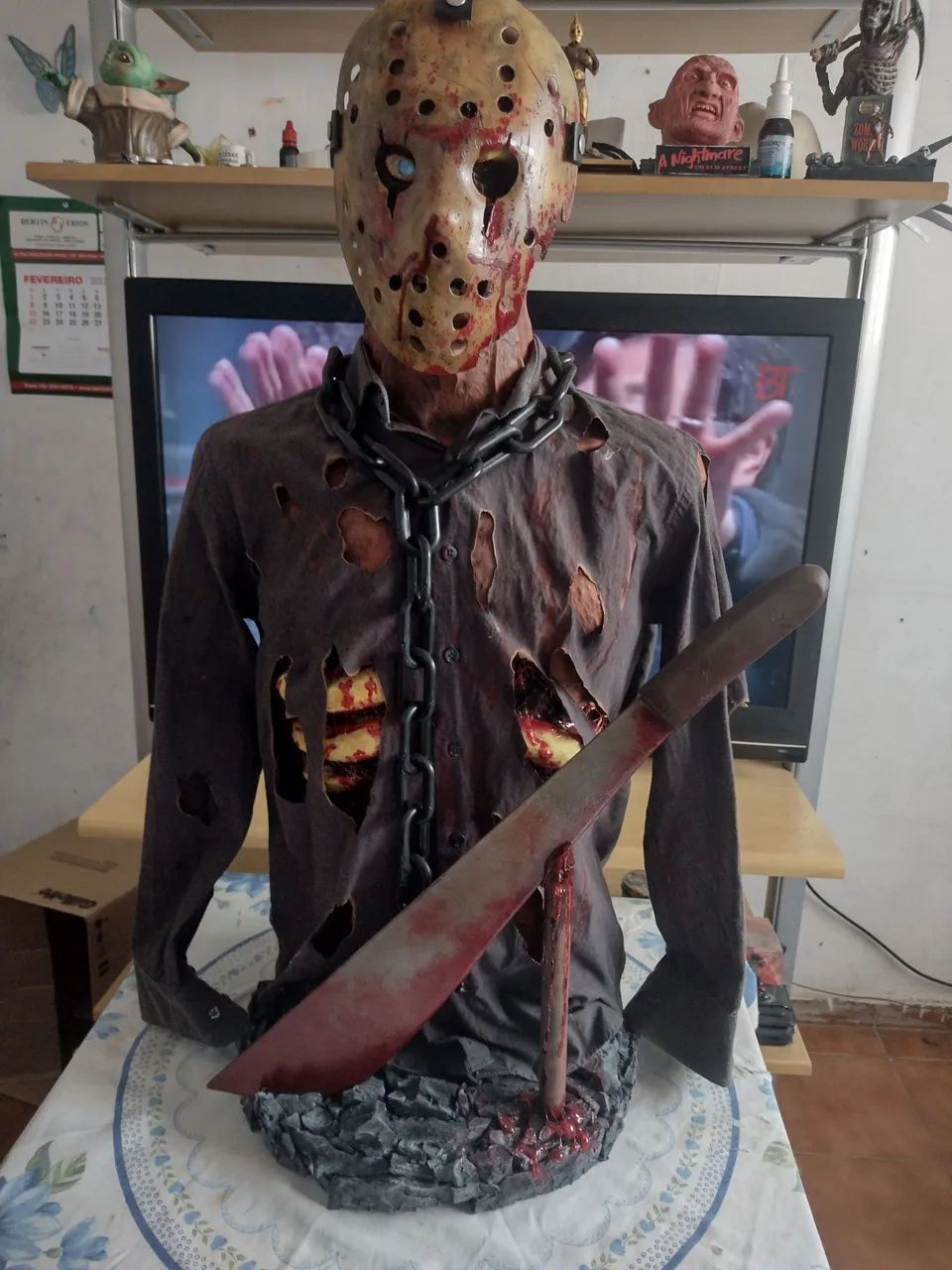 Busto Jason Voorhees, tamanho Real - Foto 4