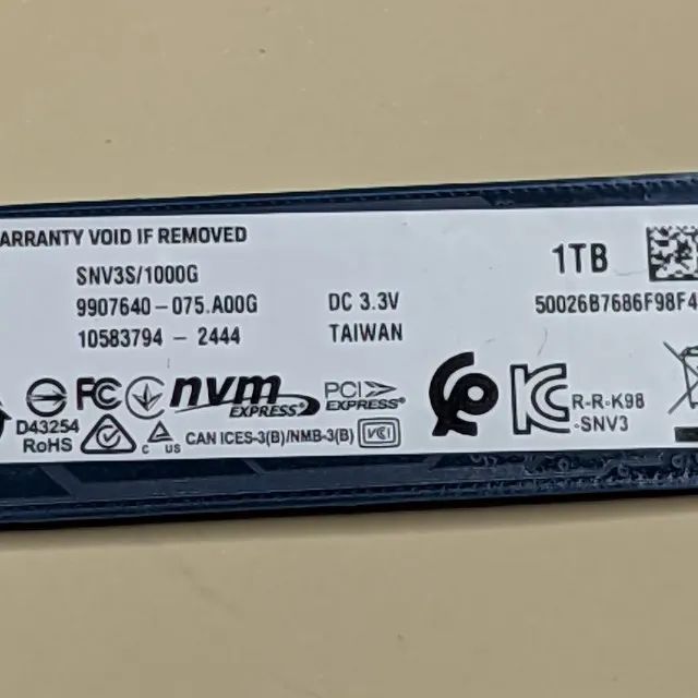 ssd nvme kingston nv3 gen4 1T leitura 6000 escrita 5000
