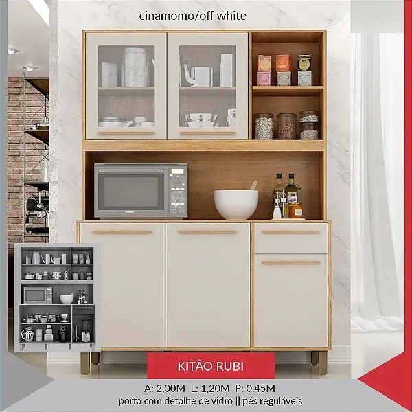 Armário Rubi - Cinamomo off white 