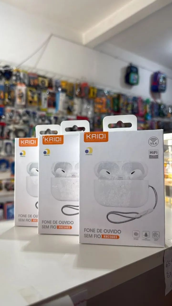 Fone via Bluetooth kaidi 