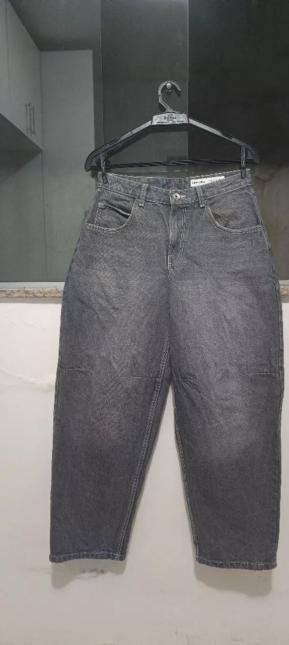 Calça jeans cinza Bershka 38